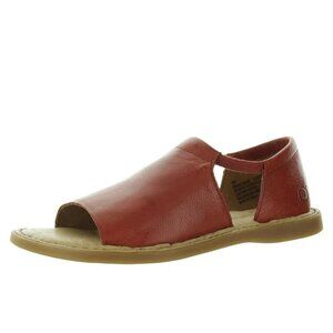 NEW Born Cove Modern Soft Leather Open Toe Flat Shoes in Red Sz. 6